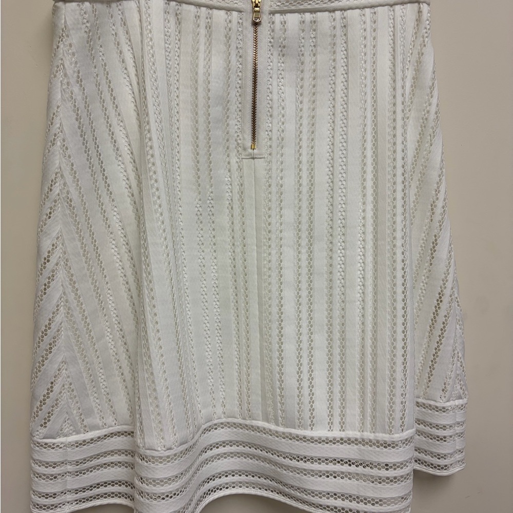 J. Crew White Eyelet A-Line Skirt - Picture 3 of 4
